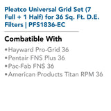 Pleatco Universal Grid Set (7 Full + 1 Half) for 36 Sq. Ft. D.E. Filters | PFS1836-EC