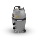 Jandy CC300 and CC400 quad cartridge filter with inlet, outlet, drain and tank clamp