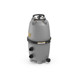Jandy CC500 quad cartridge pool filter with tall upper tank, inlet, outlet, drain and clamp