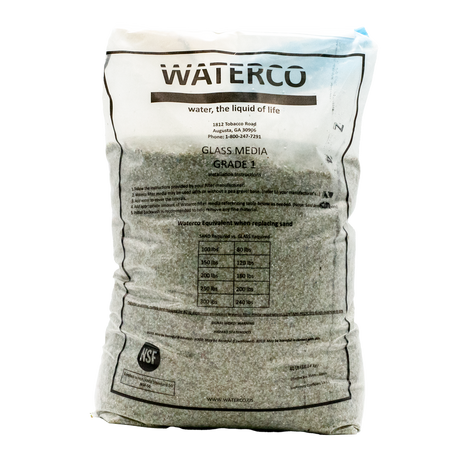 Waterco 40 lb bag of grade 1 crushed glass filter media for pool filtration