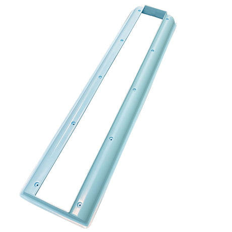 Light blue pool in-floor cleaner insert frame with mounting holes