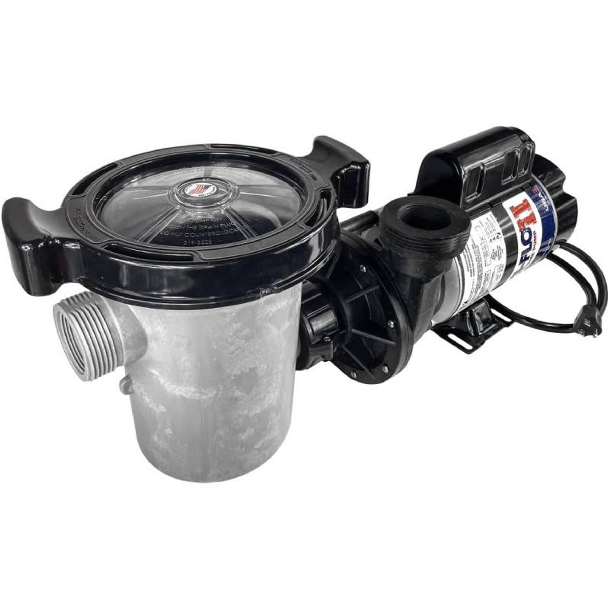 Hi‑Flo II Above‑Ground Pump – 1.5 HP, 2‑Speed Motor, 3′ Twist‑Lock Cord & Integrated Trap | SD‑10‑2‑T