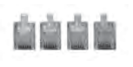 Pentair CON6 connectors for 6-conductor cable, set of four, manufacturer catalog image.
