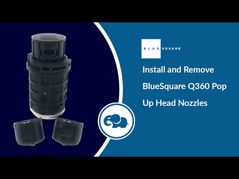 Blue Square Q360 Pop Up Head with Nozzles (Black)