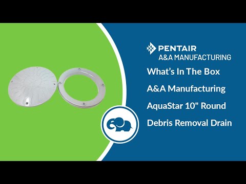 AquaStar 10" Round Debris Removal Drain (Dark Gray W/ Sump) - Pentair In-Floor(A&A)