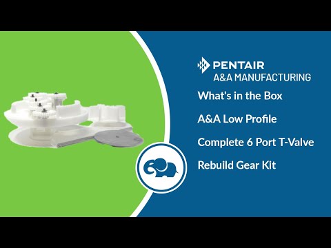 1.5" Low Profile Complete 6 Port T-Valve Rebuild Gear Kit - Pentair In-Floor(A&A)