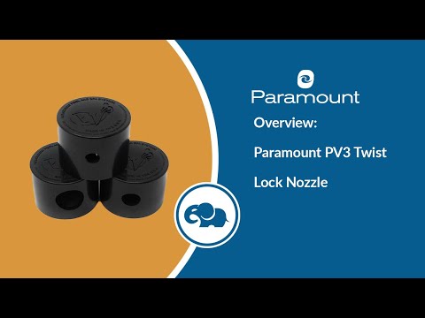 Paramount PV3 Twist Lock Step Nozzle Caps 3 Piece (Lt. Blue)