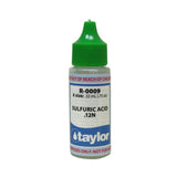Taylor R-0009-A sulfuric acid reagent bottle with green dropper cap, 0.75 oz.