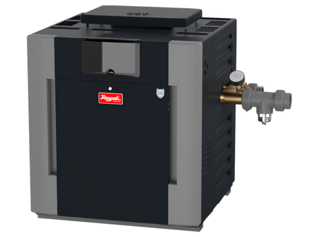 Raypak B-R337A-EN-C #26 ASME Digital Low NOx ASME gas pool and spa heater.