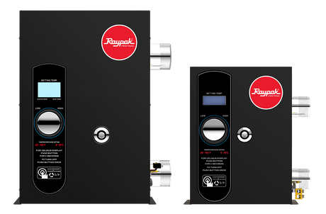 Raypak ELS-R-0005-1-TiB E3T single-phase electric pool and spa heater.