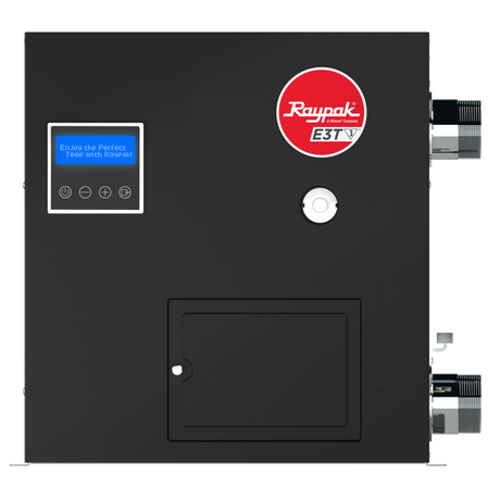 Raypak ELS-R-0024-3-TI E3T three-phase electric pool and spa heater.