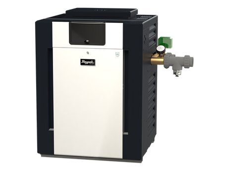 Raypak B-R408-EN-X #50 ASME Professional Series Digital gas pool and spa heater.
