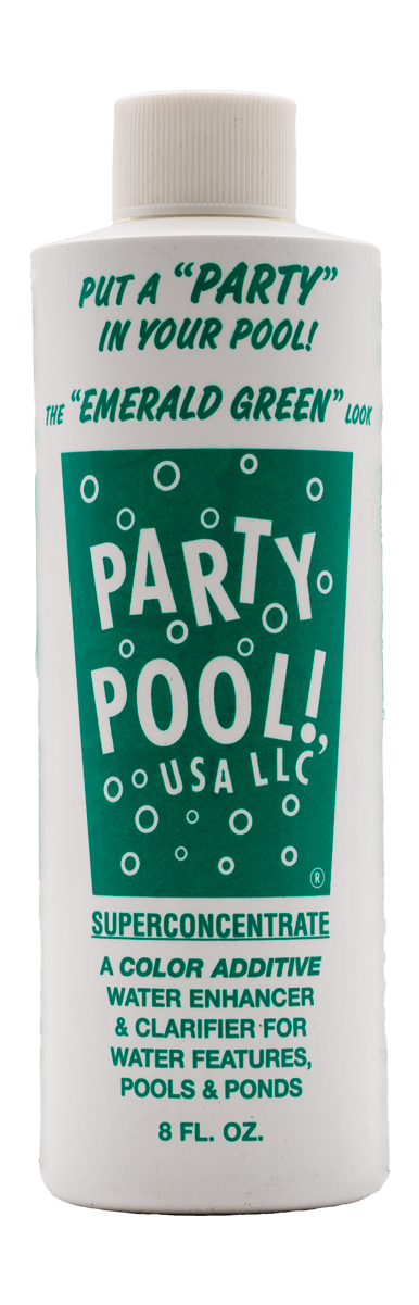Party Pool Emerald Green color additive bottle, 8 fl. oz.