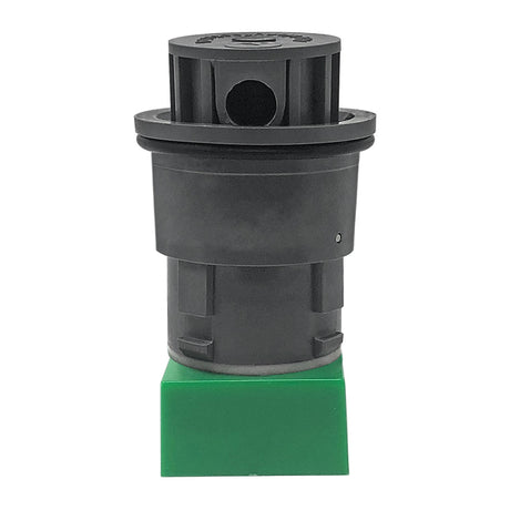 Gray high-flow pop-up sprinkler head with green base for Pentair in-floor pool cleaning system