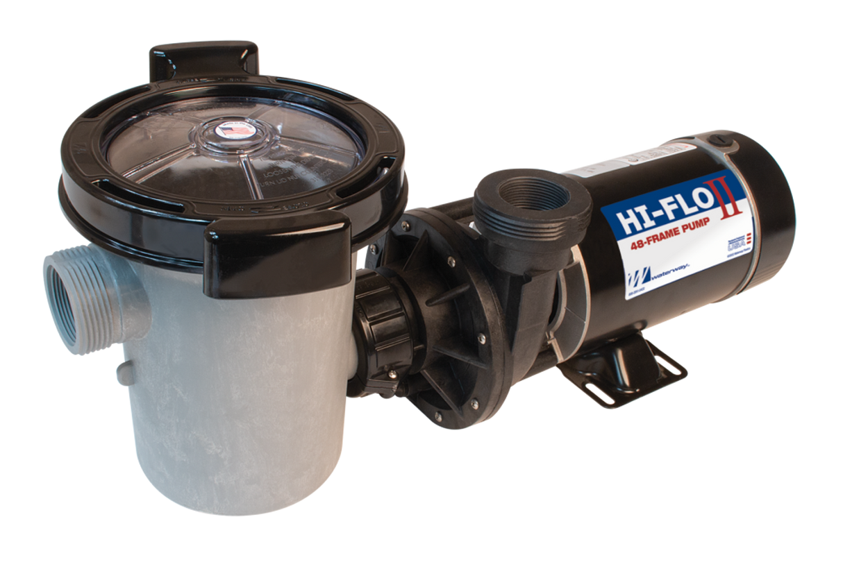 Hi‑Flo II Above‑Ground Pump – 1.0 HP, 2‑Speed Motor, 3′ Twist‑Lock Cord & Integrated Trap | SD-07-2-T