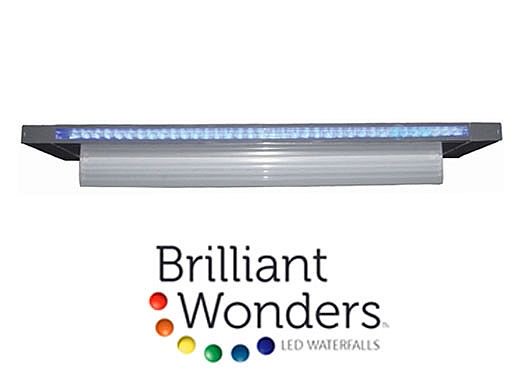 Brilliant Wonders 36" LED Waterfall Back Port - 6" Lip - 100 Ft. Cord - White