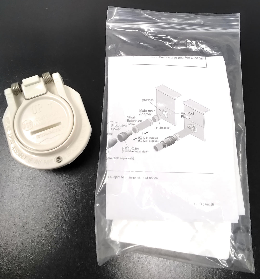 View of Instruction- Pentair Kreepy Krauly Kruiser Safety Vac-Lock Fitting - ePoolSupply