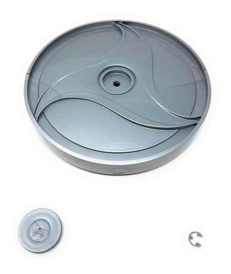 Top View - Polaris "Trade Grade" TR35P / TR36P Pressure Cleaner Wheel, Single-Sided, Silver