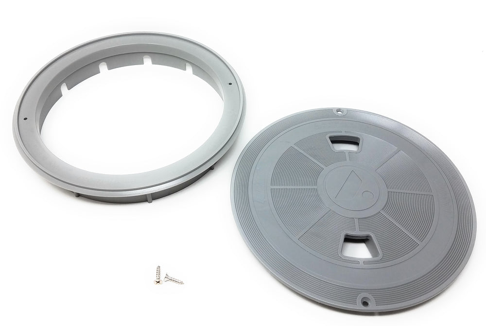 Separated View of A&A Manufacturing QuikSkim Deck Lid & Ring (Light Gray) - ePoolSupply