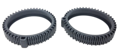 Pair of black replacement tires for Pentair Kreepy Krauly Rebel V2 pool cleaner