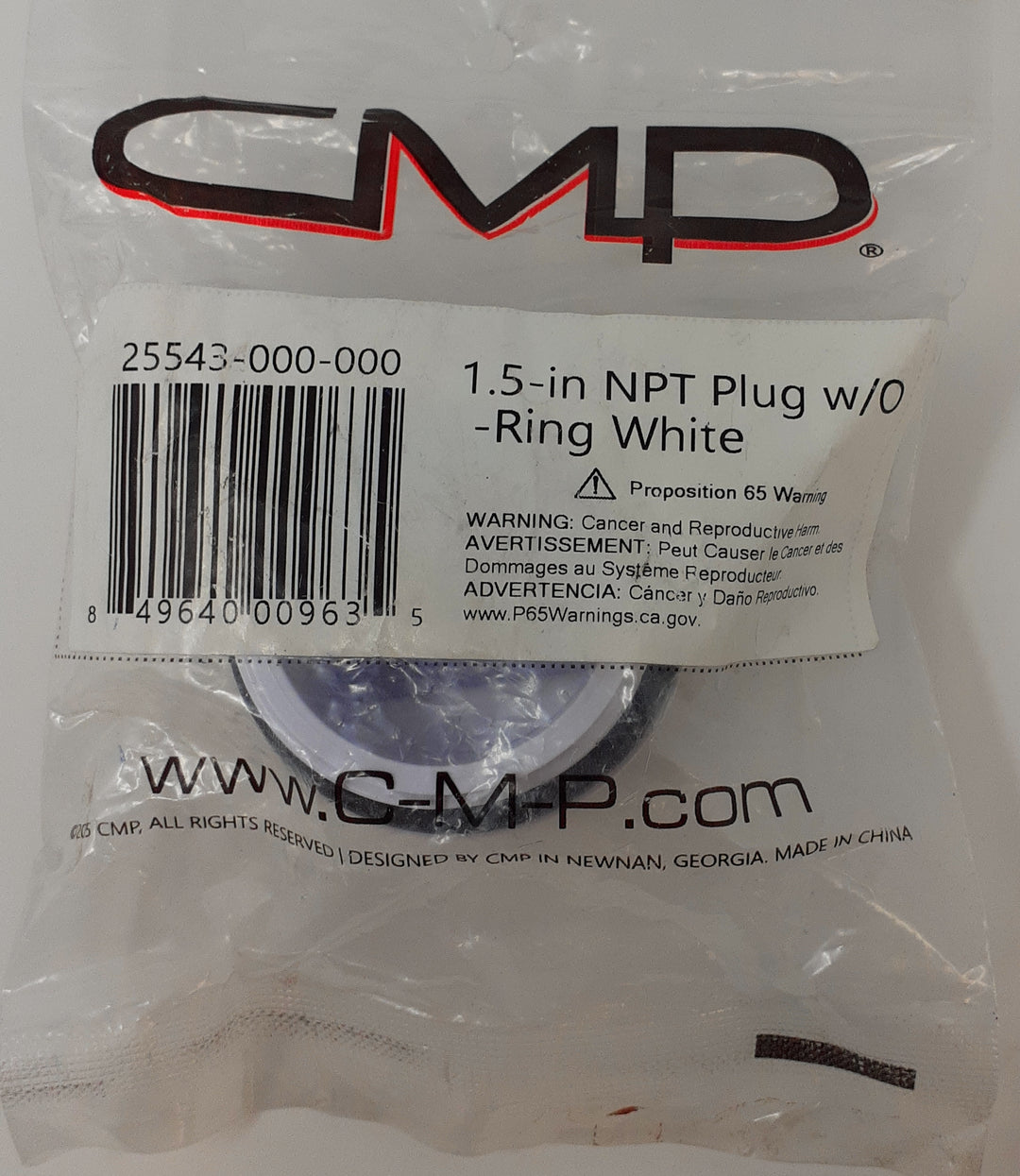 Drain Plug 1.5" Threaded with O-Ring