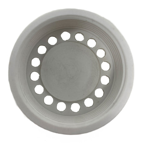Gray round air cap replacement with perforated holes around the center