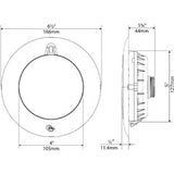 View of Measurements - PAL Evenglow Multi Color Pool Light with 80ft Cable & Plug