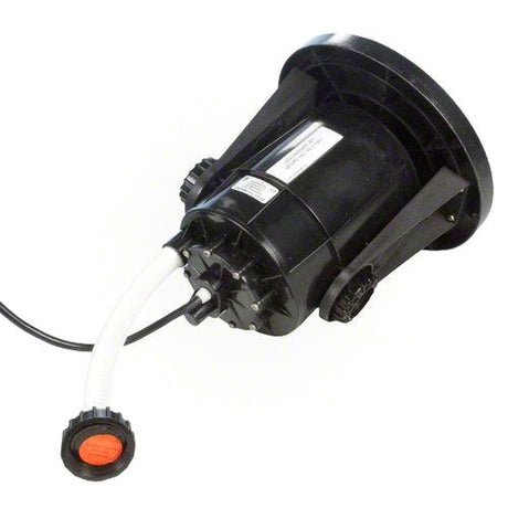 Pentair MagicStream Laminar Deck Jet with tan lid and 100-foot cord, shown with black housing and cable connector