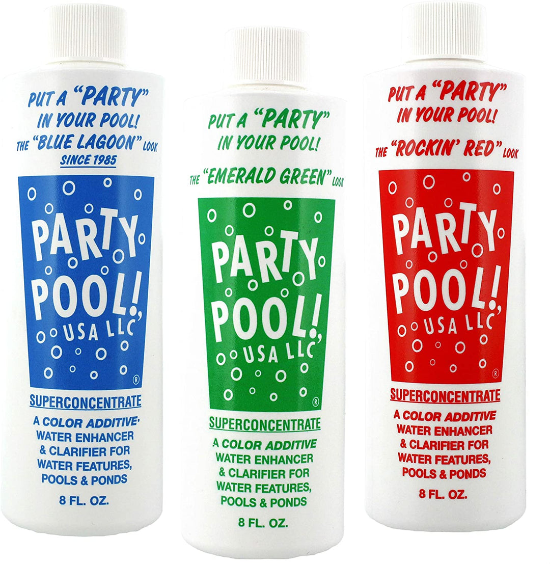 Party Pool Color Additive Variety Pack- 3 Pack - Red/Green/Blue