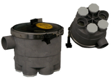 top and bottom view- A&A Low Profile 2" 2-Port Actuator T-Valve - ePoolSupply