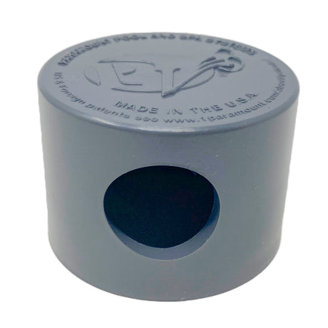 Gray Paramount PV3 twist-lock step nozzle cap with circular opening
