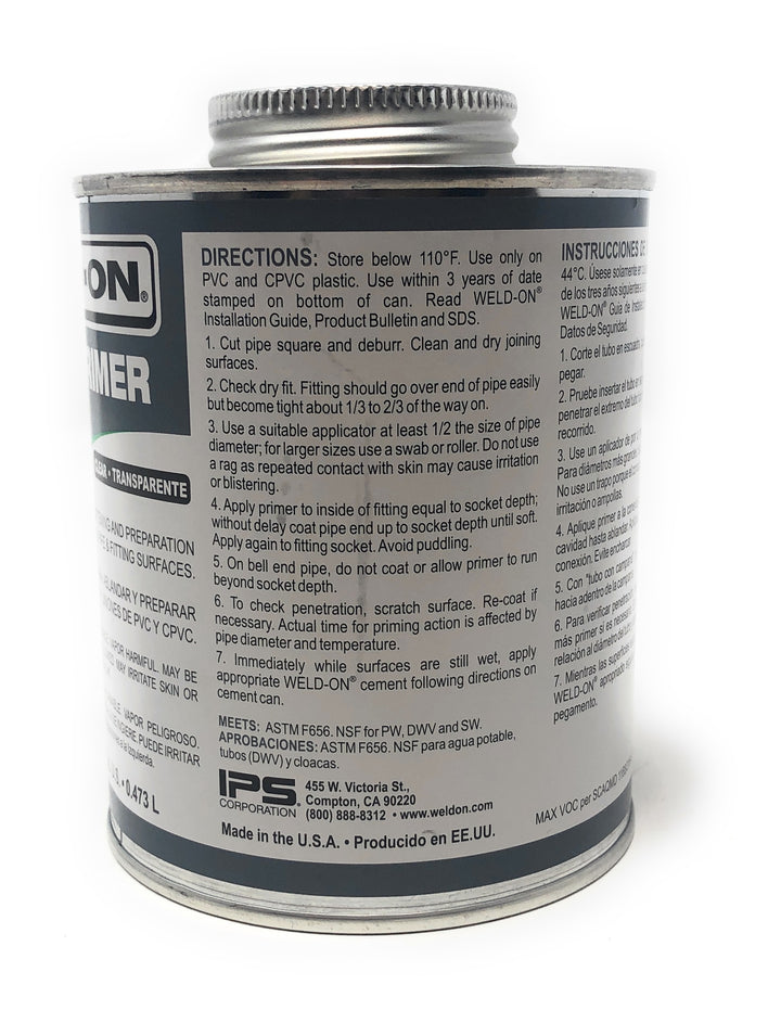 Weld-On Pool Primer Clear - Pint | 13576