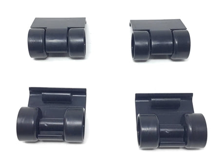 Front and Back Views of Hayward AquaNaut 200 400 & 450/Poolvergnuegen Roller Skirt Black (4 Pack) - ePoolSupply