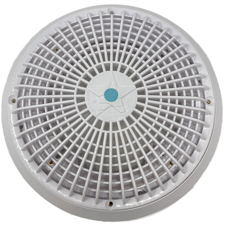 A&A Manufacturing AquaStar 10" Round Debris Removal Drain (White-Star (Anti Vortex) - complete drain