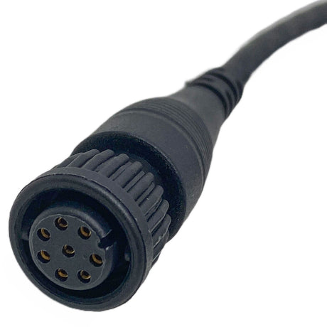 Black 7-pin waterproof connector on a cable for Pentair SuperFlo digital input kit