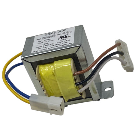 Electrical transformer with attached wiring for Pentair heater service package