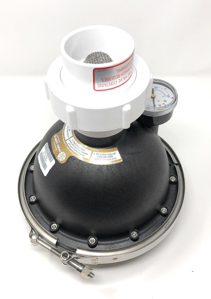Caretaker 5-Port 1.5" Water Valve Complete Union Assembly - Installed on Complete Caretaker Valve