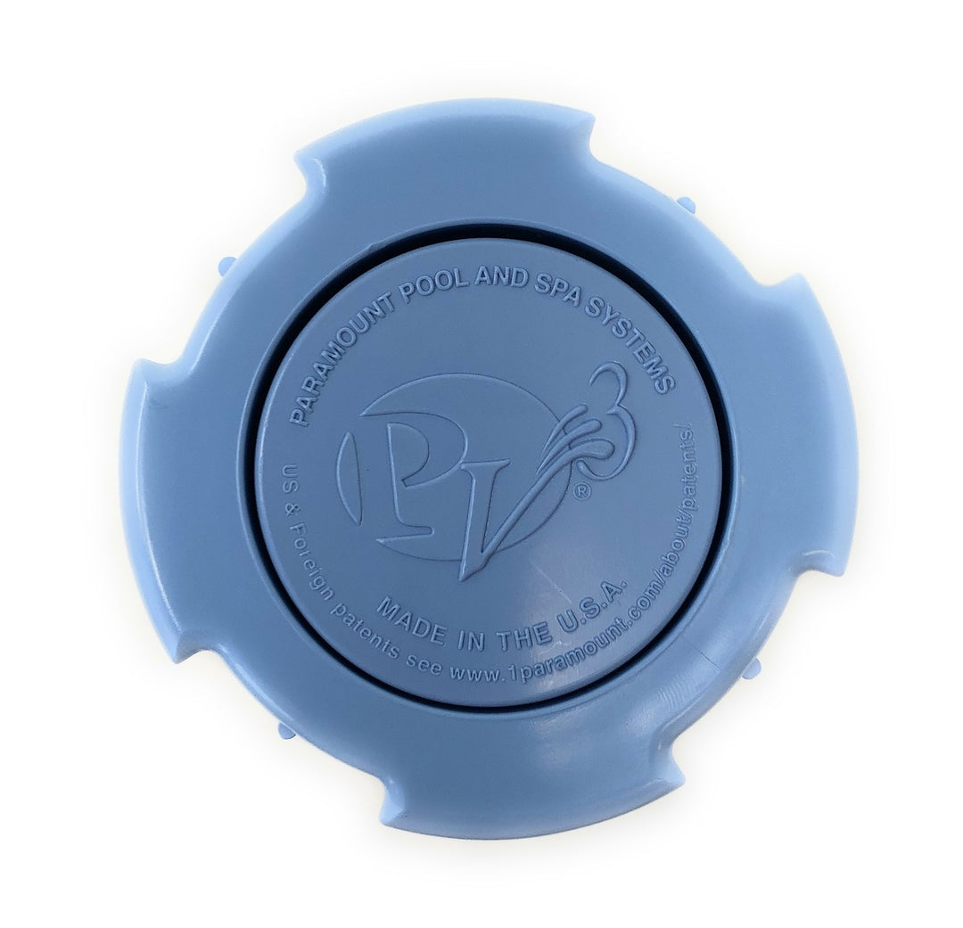Top View - Paramount PV3 Pop Up Head with Nozzle Caps (Light Blue) - ePoolSupply