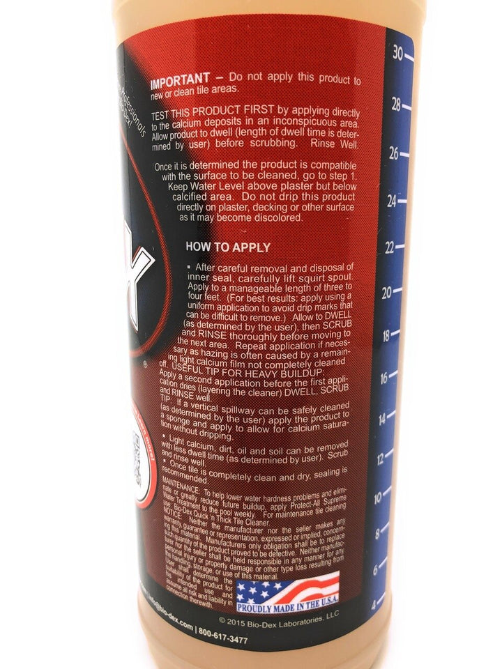 View of Instructions - Bio-Dex Laboratories Tile Cleaner 300 (32 Oz.) - ePoolSupply