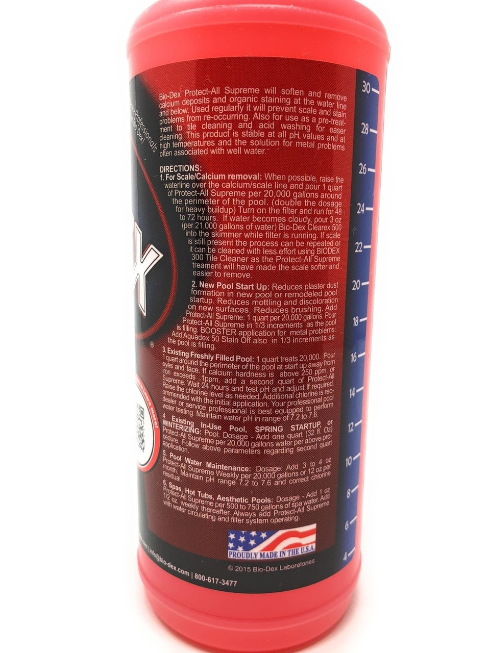 View of Instructions - Bio-Dex Laboratories Protect All Scale Control (32 Oz.) - ePoolSupply