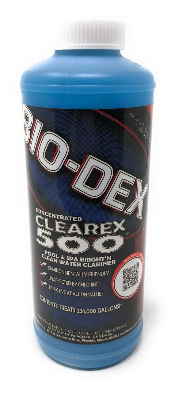 Front View - Bio-Dex Laboratories Clearex 500 Water Clarifier (32 Oz.) - ePoolSupply