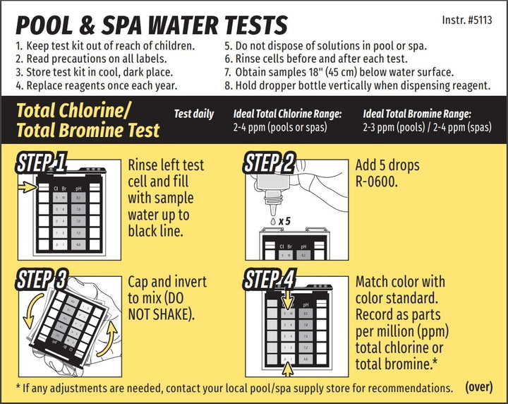 Taylor Technologies Safety Test Kit for Chlorine/Bromine, pH (OT) - ePoolSupply