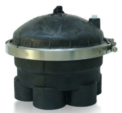 Front View - Paramount Complete 6-Port 2" Water Valve (Black) - ePoolSupply