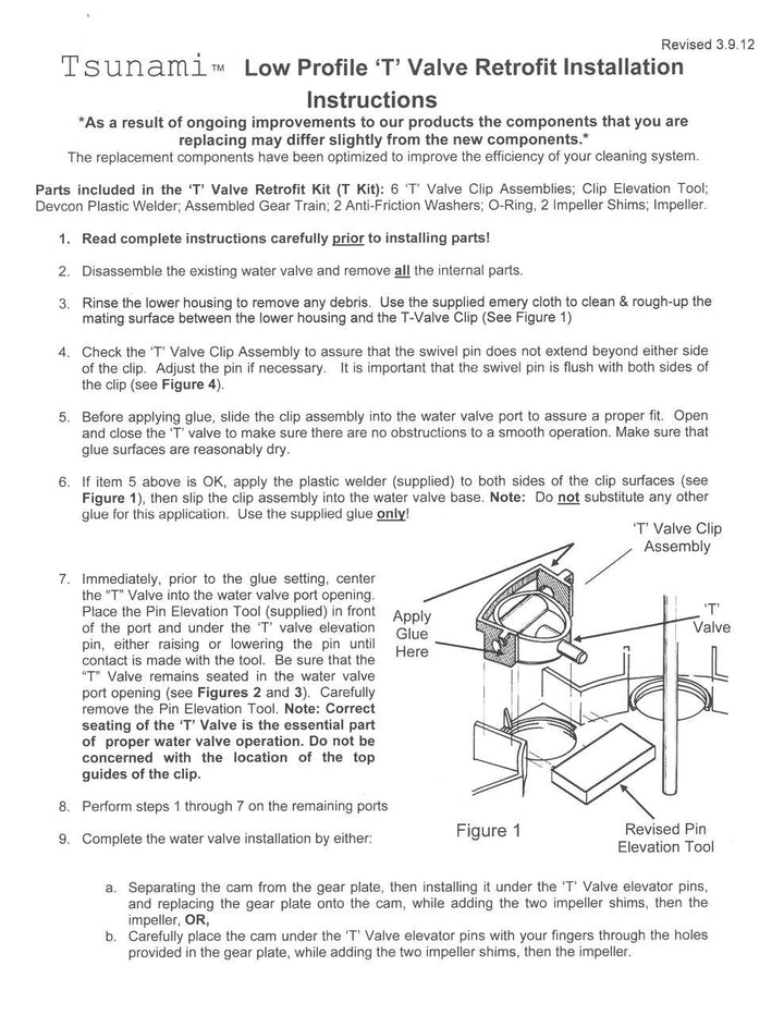 View of Installation Instructions - A&A T-Valve Elevation Tool for T-Valve Assembly Installation - ePoolSupply