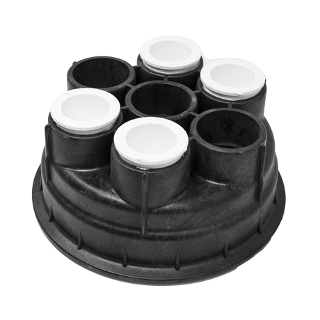 Side View - Paramount 2-Port 1.5" Water Valve Base (Black)