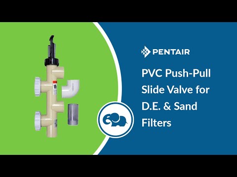 Pentair 263064 PVC Push Pull Slide Valve, 7 1/2 Inch Centerline, Almond, For D.E. and Sand Filters