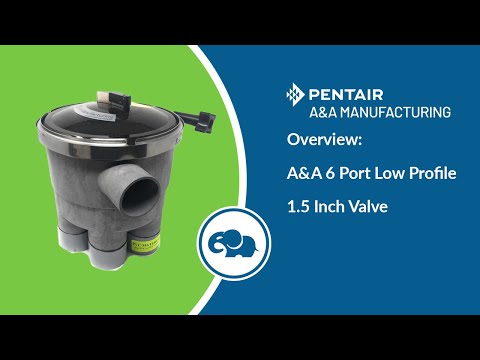 Low Profile 1.5" 6 Port Actuator T-Valve - Pentair In-Floor(A&A)