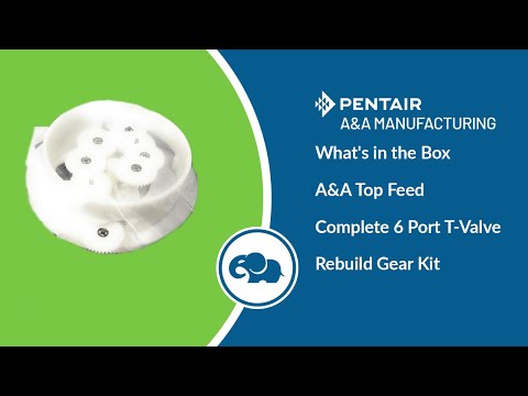 Top Feed Complete 6 Port T-Valve Rebuild Gear Kit - Pentair In-Floor(A&A)