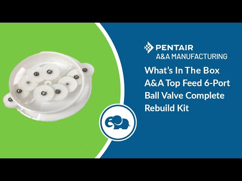Top Feed Complete 6 Port T-Valve Retro-Fit Rebuild Gear Kit - Pentair In-Floor(A&A)
