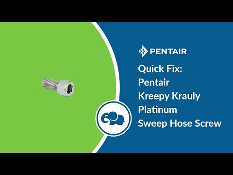 Yputube video for Pentair Kreepy Krauly Platinum Sweep Hose Adj. Screw - Grey